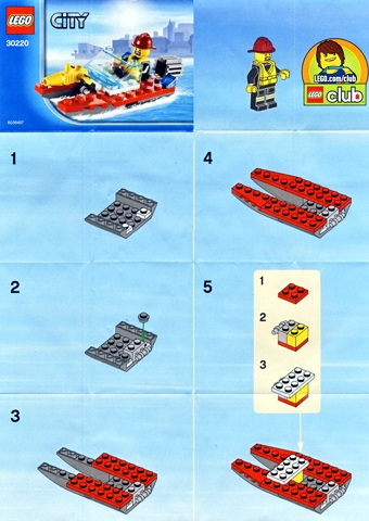 Lego City 30220 - Barca rapida a capitanului de pompieri