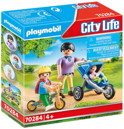 Playmobil City Life PM70284 - Mama cu copii