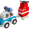 LEGO DUPLO - Elicopter de pompieri si masina de politie 10957, 14 piese