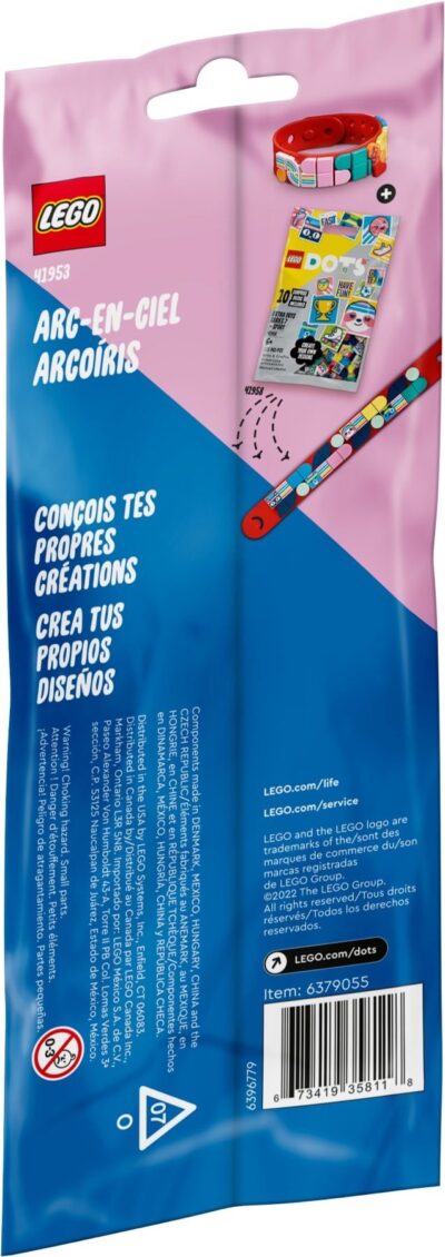 41953_alt7 Lego Dots 41953 - Bratara curcubeu cu talismane