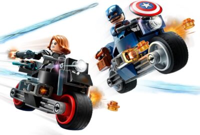 LEGO® Super Heroes 76260 - Motocicletele lui Black Widow si Captain America