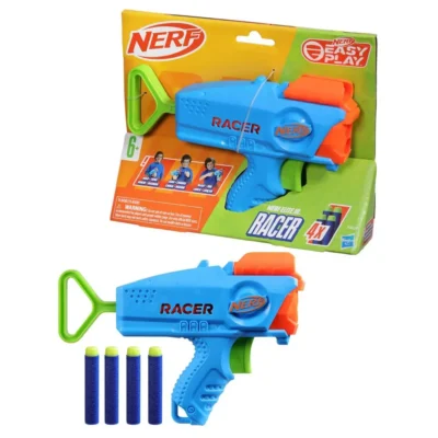 Hasbro Nerf F8637 - Set pistol cu 4 proiectile Nerf Elite Jr Racer