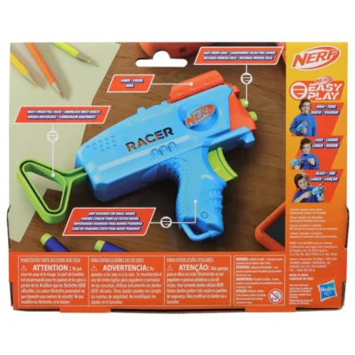 Hasbro Nerf F8637 - Set pistol cu 4 proiectile Nerf Elite Jr Racer
