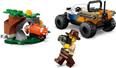 LEGO® City 60424 - Explorator al junglei pe ATV pe urmele unui panda rosu