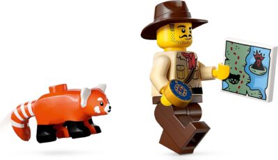 LEGO® City 60424 - Explorator al junglei pe ATV pe urmele unui panda rosu