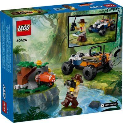 LEGO® City 60424 - Explorator al junglei pe ATV pe urmele unui panda rosu