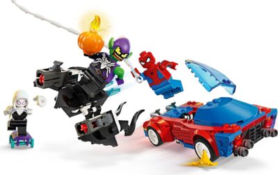 LEGO® Marvel 76279 - Masina de curse a Omului Paianjen si Venom Green Goblin