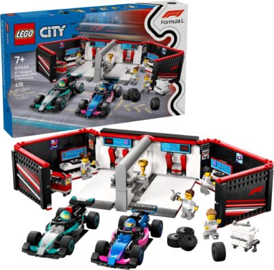 60444_boxprod_v39 LEGO® City 60444 - Garaj F1® si masini Mercedes-AMG si Alpine