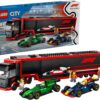 LEGO® City 60445 - Camion F1® cu masinile F1® RB20 si AMR24