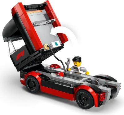 LEGO® City 60445 - Camion F1® cu masinile F1® RB20 si AMR24