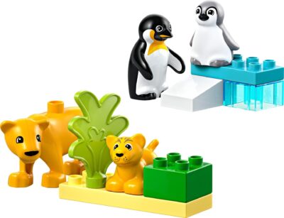 LEGO® DUPLO 10442 - Familii de animale salbatice: Pinguini si lei