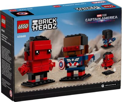 Lego Brickheadz 40668 - Capitanul America si Red Hulk