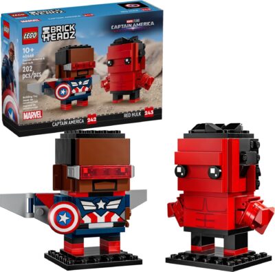 Lego Brickheadz 40668 - Capitanul America si Red Hulk