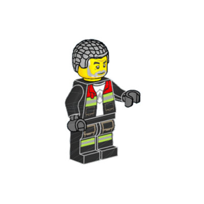 Lego Minifigures cty1716 - Pompier Carunt