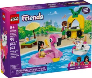 LEGO® Friends 42658 - Petrecere la piscina cu unicornul si flamingo