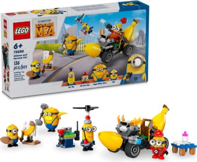 LEGO® Minions 75580 - Despicable Me - Minionii si masina-banana