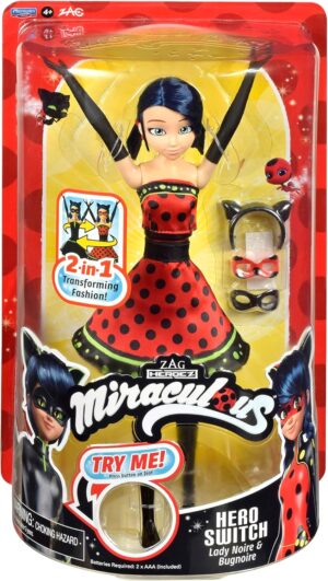Playmates Toys Papusa Miraculous Fashion 50414 - Ladynoir/Bugnoir (2 in 1)