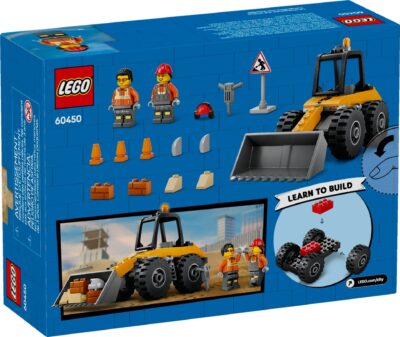 LEGO® City 60450 - Incarcator pe roti galben pentru constructii