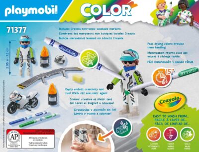 71RCU46HezL._AC_SL1500_ Playmobil Color PM71377- Motocicleta (#71377)