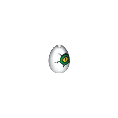 Lego Parts Jurassic Park 24946pb02 - Egg with Dinosaur Eye and Cracks Pattern