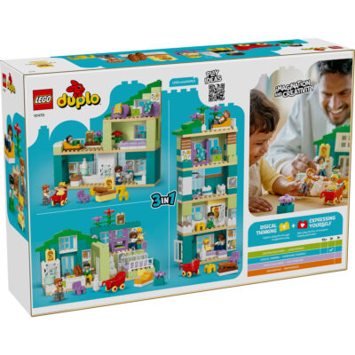 LEGO DUPLO - Casă modernă de familie 3 în 1, cu figurine 10470, 166 piese