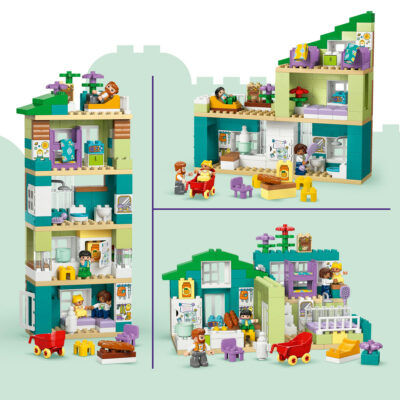 LEGO DUPLO - Casă modernă de familie 3 în 1, cu figurine 10470, 166 piese
