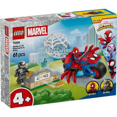 11206-lego-super-heroes-1 LEGO Marvel Super Heroes - Spidey pe motocicletă vs Rhino 11206, 61 piese