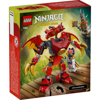 LEGO Ninjago - Pachet de luptă cu robotul dragon al lui Kai 71851, 85 piese