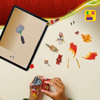 LEGO Ninjago - Pachet de luptă cu robotul dragon al lui Kai 71851, 85 piese