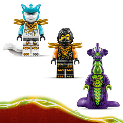 LEGO Ninjago - Robotul de misiune al lui Cole și dragonul Zane 71854, 364 piese