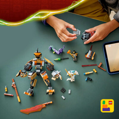 LEGO Ninjago - Robotul de misiune al lui Cole și dragonul Zane 71854, 364 piese