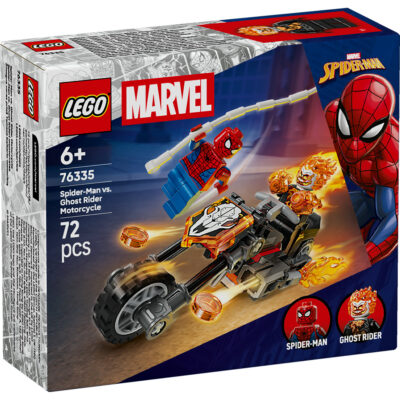 LEGO Marvel Super Heroes - Omul Păianjen vs Călăreţul fantomă pe motocicletă 76335, 72 piese