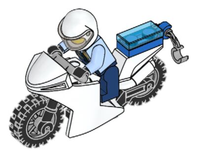 Lego Minifigures City cty1143 - Policeman Motorcyclist