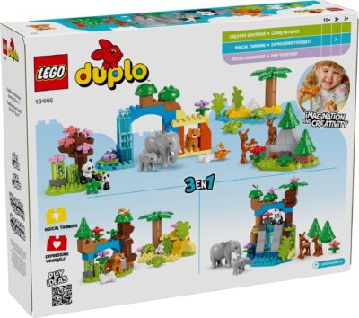 LEGO® DUPLO 10446 - Familii de animale salbatice (3 in 1)