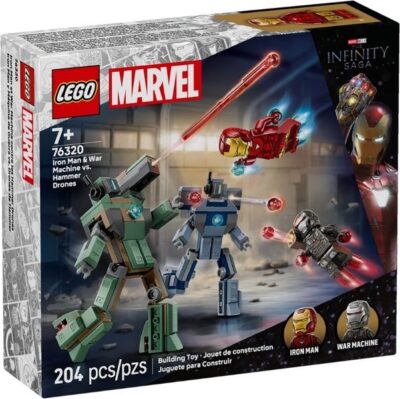 LEGO® Marvel 76320 - Iron Man si War Machine vs dronele Hammer