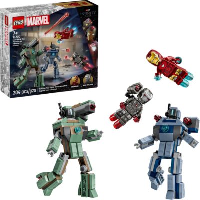 LEGO® Marvel 76320 - Iron Man si War Machine vs dronele Hammer