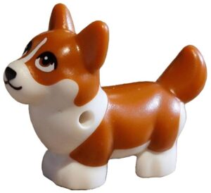 Lego Animals 109845pb02 - Corgi (dark orange)