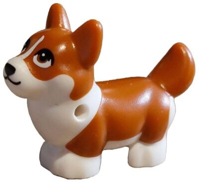 Lego Animals 109845pb02 - Corgi (dark orange)