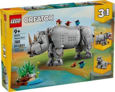Lego Creator 31171 - Animale salbatice: Rinocer maiestuos cu pasari