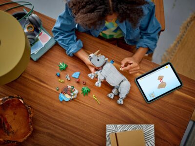 Lego Creator 31171 - Animale salbatice: Rinocer maiestuos cu pasari