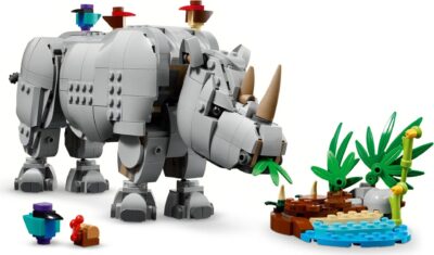 Lego Creator 31171 - Animale salbatice: Rinocer maiestuos cu pasari