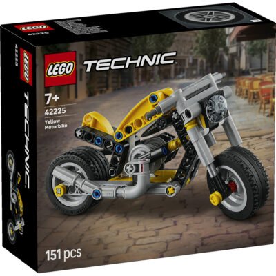 LEGO Technic - Motocicletă galbenă 42225, 151 piese