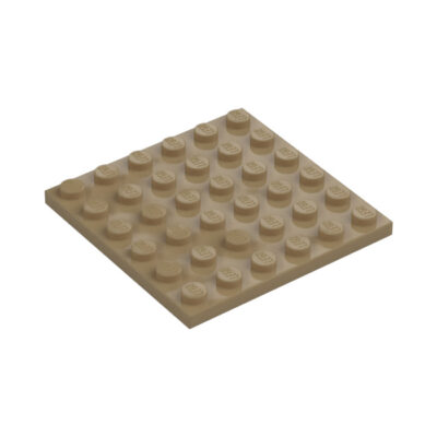 Lego Parts 3958 - Placa 6 x 6 (bej închis)