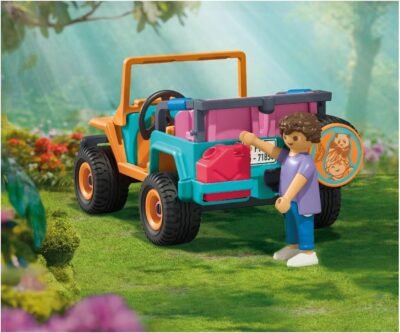 71NKCdO2OeL._AC_SL1500_ Playmobil Animals & Friends PM71854 - Plimbarea animalelor cu vehiculul de teren (#71854)