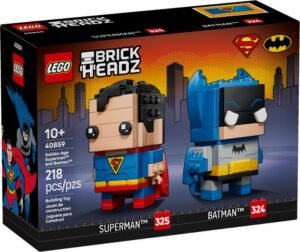 LEGO Brickheadz 40859 - Superman și Batman din Epoca de Aur